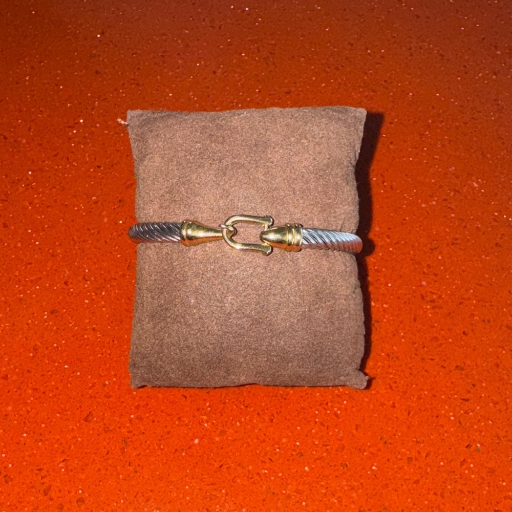 David Yurman Gold and Silver Cable Bracelet